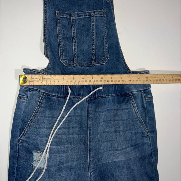 Guess women’s  distressed denim overalls - Picture 7 of 16